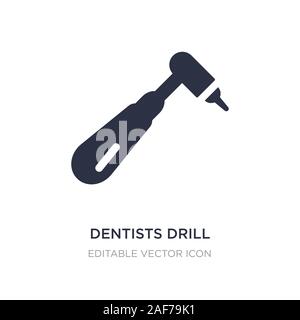 dentists drill tool icon on white background. Simple element illustration from Dentist concept. dentists drill tool icon symbol design. Stock Vector
