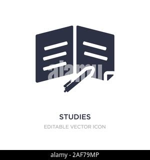 studies icon on white background. Simple element illustration from Education concept. studies icon symbol design. Stock Vector