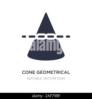 cone geometrical icon on white background. Simple element illustration from Education concept. cone geometrical icon symbol design. Stock Vector