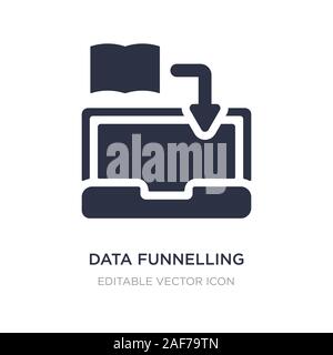 data funnelling icon on white background. Simple element illustration from Education concept. data funnelling icon symbol design. Stock Vector