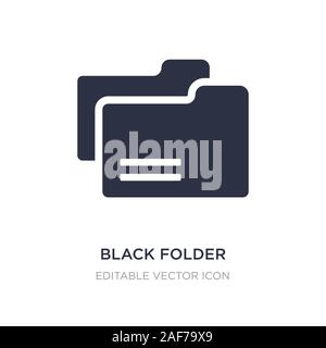black folder icon on white background. Simple element illustration from Education concept. black folder icon symbol design. Stock Vector