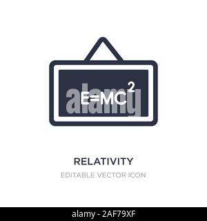 relativity formulae icon on white background. Simple element illustration from Education concept. relativity formulae icon symbol design. Stock Vector