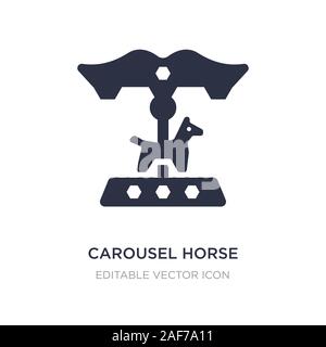carousel horse icon on white background. Simple element illustration from Entertainment concept. carousel horse icon symbol design. Stock Vector