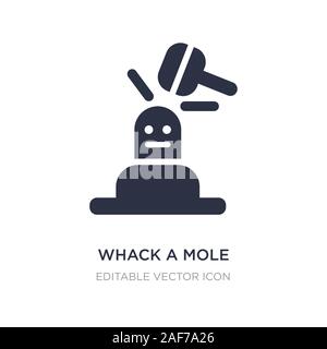 whack a mole icon on white background. Simple element illustration from Entertainment concept. whack a mole icon symbol design. Stock Vector