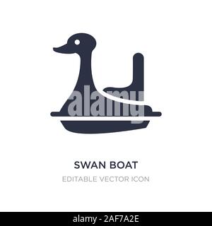 swan boat icon on white background. Simple element illustration from Entertainment concept. swan boat icon symbol design. Stock Vector