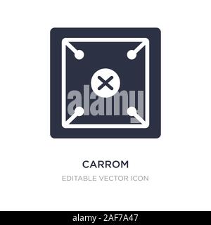 carrom icon on white background. Simple element illustration from Entertainment concept. carrom icon symbol design. Stock Vector