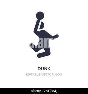 dunk icon on white background. Simple element illustration from Entertainment concept. dunk icon symbol design. Stock Vector
