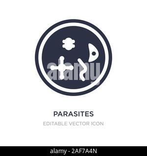 parasites icon on white background. Simple element illustration from Education concept. parasites icon symbol design. Stock Vector