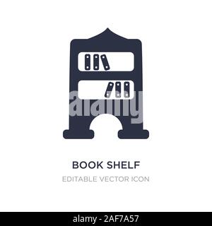 book shelf icon on white background. Simple element illustration from Education concept. book shelf icon symbol design. Stock Vector