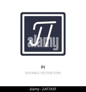 pi icon on white background. Simple element illustration from Education concept. pi icon symbol design. Stock Vector