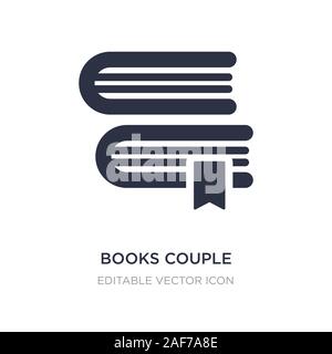 books couple icon on white background. Simple element illustration from Education concept. books couple icon symbol design. Stock Vector