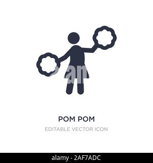 pom pom icon on white background. Simple element illustration from Entertainment concept. pom pom icon symbol design. Stock Vector