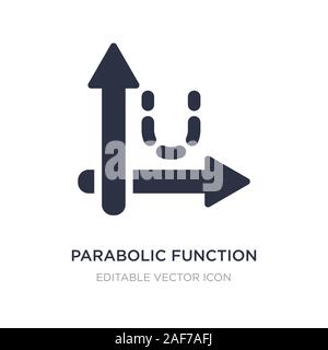 parabolic function icon on white background. Simple element illustration from Education concept. parabolic function icon symbol design. Stock Vector