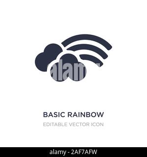 basic rainbow icon on white background. Simple element illustration from Education concept. basic rainbow icon symbol design. Stock Vector