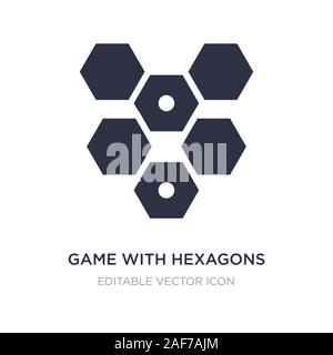 game with hexagons icon on white background. Simple element illustration from Entertainment concept. game with hexagons icon symbol design. Stock Vector