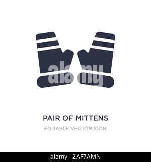 pair of mittens icon on white background. Simple element illustration from Fashion concept. pair of mittens icon symbol design. Stock Vector