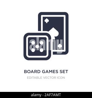 board games set icon on white background. Simple element illustration from Entertainment concept. board games set icon symbol design. Stock Vector