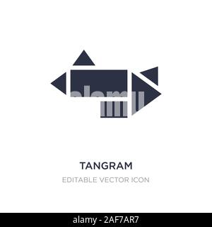 tangram icon on white background. Simple element illustration from Entertainment concept. tangram icon symbol design. Stock Vector