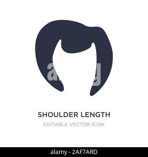 shoulder length icon on white background. Simple element illustration from Fashion concept. shoulder length icon symbol design. Stock Vector