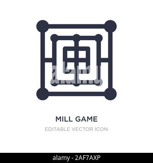mill game icon on white background. Simple element illustration from Entertainment concept. mill game icon symbol design. Stock Vector
