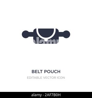 belt pouch icon on white background. Simple element illustration from Fashion concept. belt pouch icon symbol design. Stock Vector