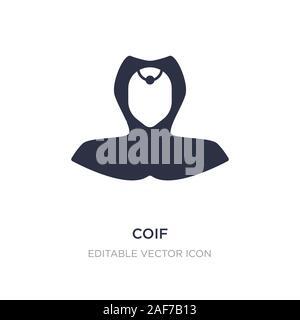 coif icon on white background. Simple element illustration from Fashion concept. coif icon symbol design. Stock Vector