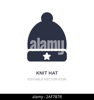 knit hat icon on white background. Simple element illustration from Fashion concept. knit hat icon symbol design. Stock Vector