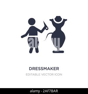 dressmaker icon on white background. Simple element illustration from Fashion concept. dressmaker icon symbol design. Stock Vector