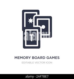 memory board games icon on white background. Simple element illustration from Entertainment concept. memory board games icon symbol design. Stock Vector