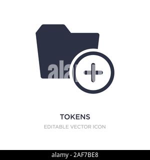 tokens icon on white background. Simple element illustration from Files and folders concept. tokens icon symbol design. Stock Vector