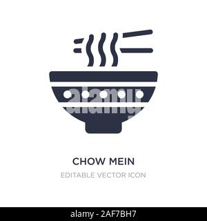 chow mein icon on white background. Simple element illustration from Food concept. chow mein icon symbol design. Stock Vector