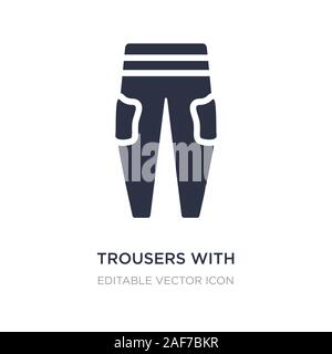 trousers with side pockets icon on white background. Simple element illustration from Fashion concept. trousers with side pockets icon symbol design. Stock Vector
