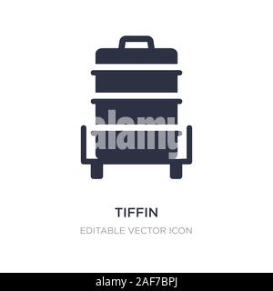 tiffin icon on white background. Simple element illustration from Food concept. tiffin icon symbol design. Stock Vector