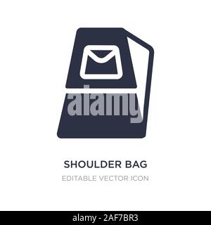 shoulder bag icon on white background. Simple element illustration from Fashion concept. shoulder bag icon symbol design. Stock Vector