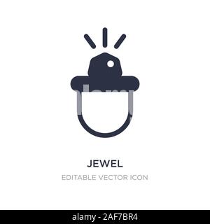 jewel icon on white background. Simple element illustration from Fashion concept. jewel icon symbol design. Stock Vector