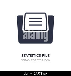 statistics file icon on white background. Simple element illustration from Files and folders concept. statistics file icon symbol design. Stock Vector