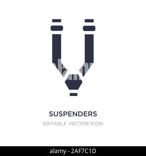 suspenders icon on white background. Simple element illustration from Fashion concept. suspenders icon symbol design. Stock Vector