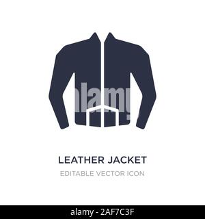 leather jacket icon on white background. Simple element illustration from Fashion concept. leather jacket icon symbol design. Stock Vector