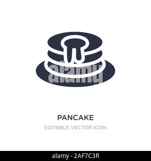pancake icon on white background. Simple element illustration from Food concept. pancake icon symbol design. Stock Vector