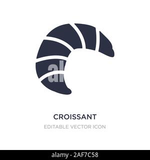 Simple hand drawn croissant icon badge bakery for design menu cafe ...