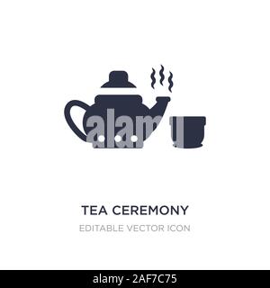 tea ceremony icon on white background. Simple element illustration from Food concept. tea ceremony icon symbol design. Stock Vector