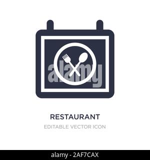 restaurant icon on white background. Simple element illustration from Food concept. restaurant icon symbol design. Stock Vector