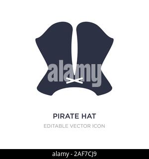 pirate hat icon on white background. Simple element illustration from Fashion concept. pirate hat icon symbol design. Stock Vector