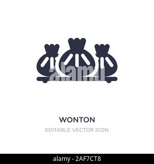 wonton icon on white background. Simple element illustration from Food concept. wonton icon symbol design. Stock Vector