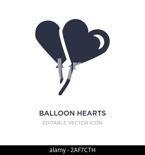 balloon hearts icon on white background. Simple element illustration from Gaming concept. balloon hearts icon symbol design. Stock Vector