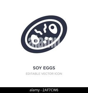 soy eggs icon on white background. Simple element illustration from Food and restaurant concept. soy eggs icon symbol design. Stock Vector