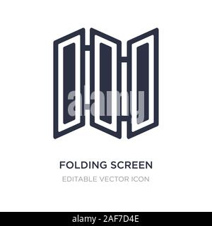 folding screen icon on white background. Simple element illustration from Furniture and household concept. folding screen icon symbol design. Stock Vector