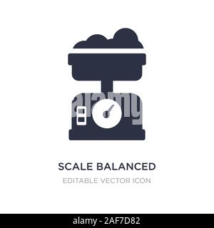 scale balanced tool icon on white background. Simple element illustration from Food concept. scale balanced tool icon symbol design. Stock Vector