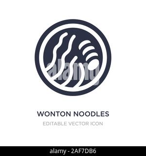 wonton noodles icon on white background. Simple element illustration from Food concept. wonton noodles icon symbol design. Stock Vector