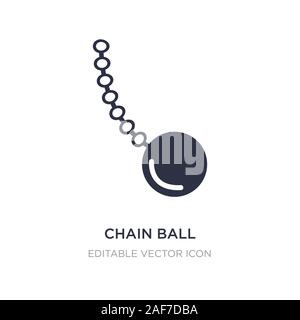 chain ball icon on white background. Simple element illustration from General concept. chain ball icon symbol design. Stock Vector